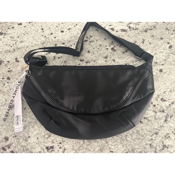 Nwt Stoney Clover Lane Black Jumbo Fanny Pack Belt Bag